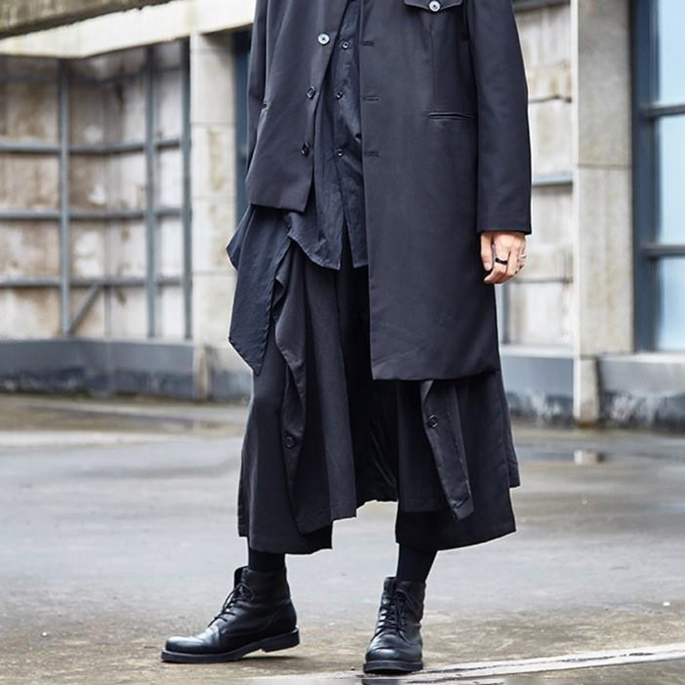 고딕 다크 팬츠 Y2K 불규칙 사이드 버튼 사무라이 팬 - Mens Fashion Trends 2026 리뷰 및 가격