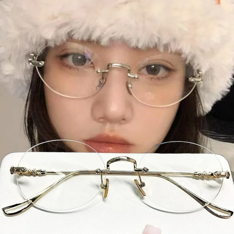 1/2Pcs 여성을위한 무테 타원형 안경 Framele - Men'S Fashion Rimless Glasses 리뷰 및 가격