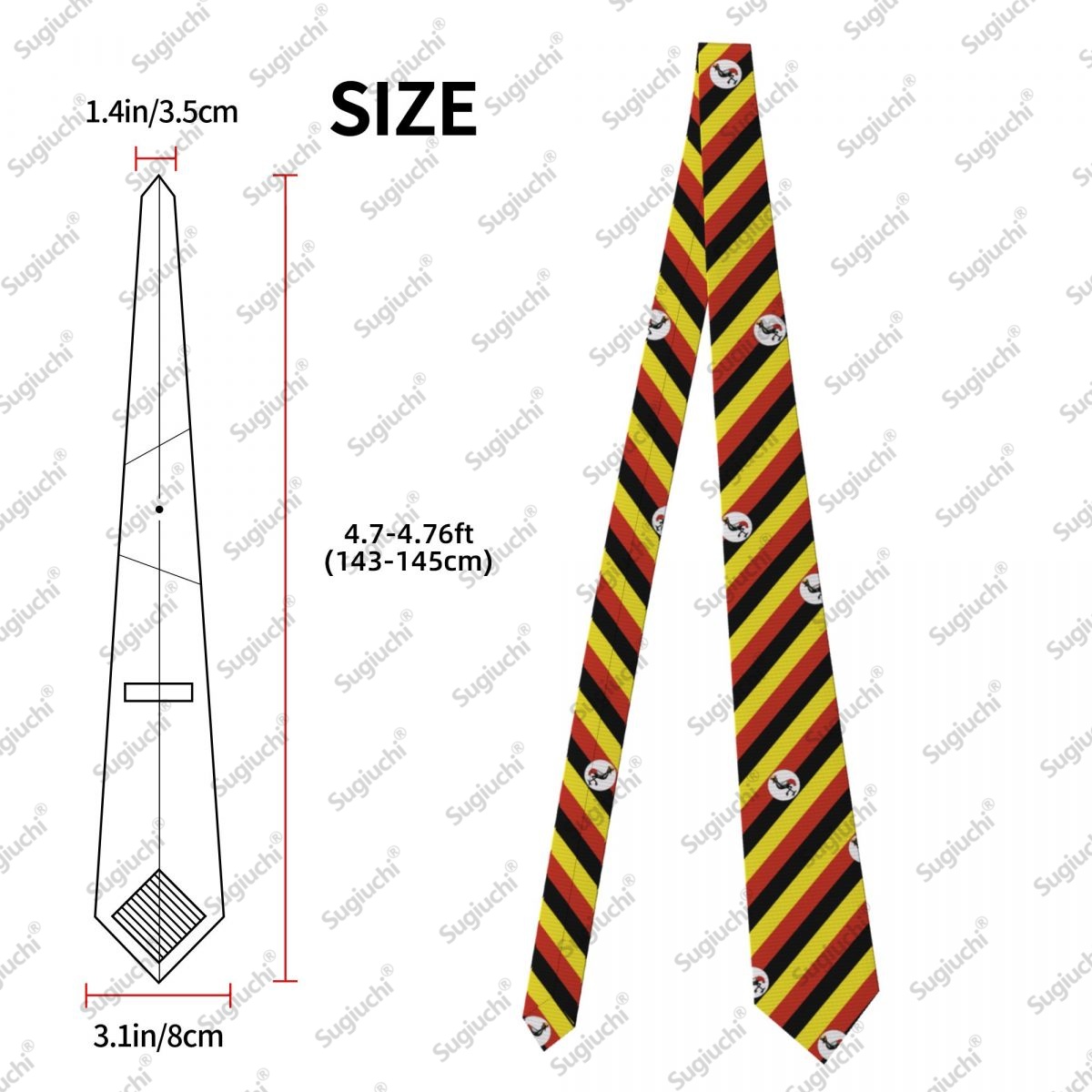 2026 우간다 국기 웨딩 파티 넥타이 남성 여성 캐주 - Men Fashion Uganda 리뷰 및 가격