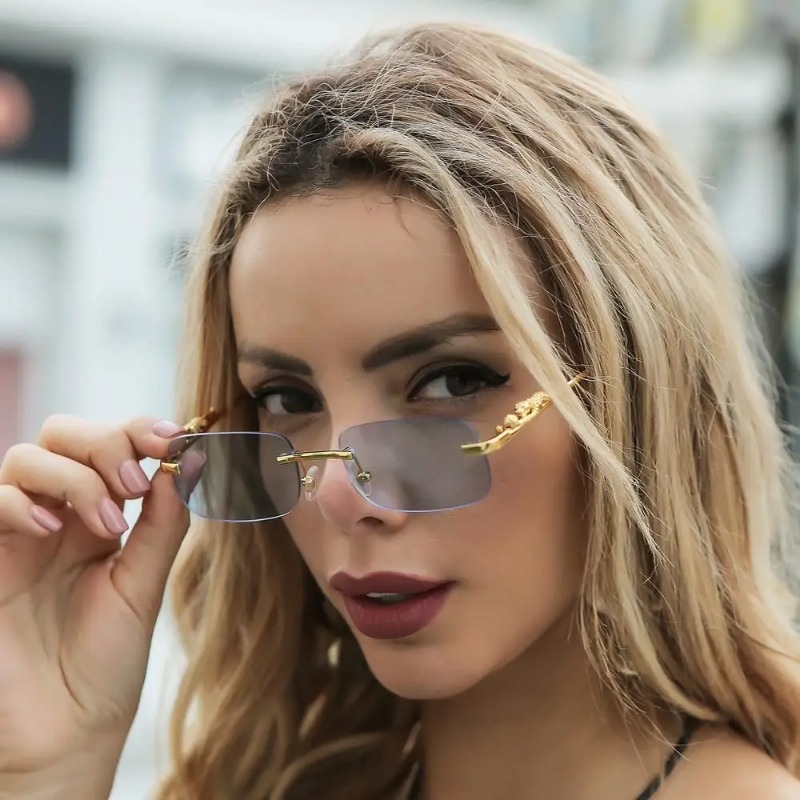 무테 사각 선글라스 여성 남성 명품 브랜드 디자이너 인 - Men'S Fashion Rimless Glasses 리뷰 및 가격