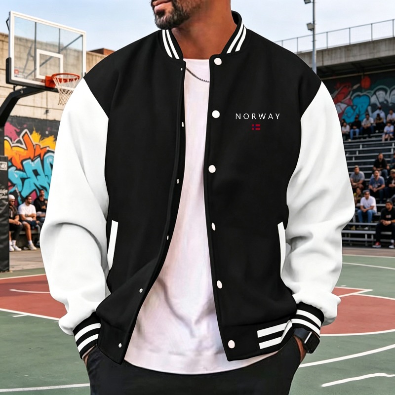 남성용 와인 레드 화이트 컬러 블록 바시티 재킷 스트라 - Varsity Jacket Letterman 리뷰 및 가격