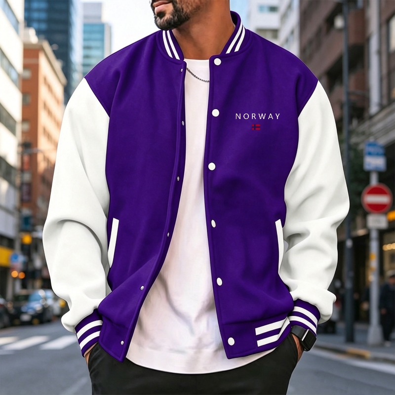 남성용 와인 레드 화이트 컬러 블록 바시티 재킷 스트라 - Varsity Jacket Letterman 리뷰 및 가격