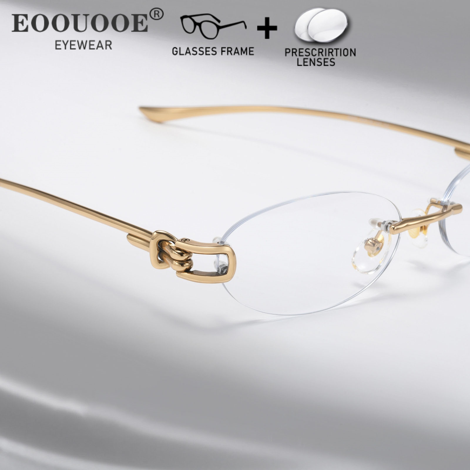 새로운 디자인 패션 남성 여성 무테 안경 타원형 나사  - Men'S Fashion Rimless Glasses 리뷰 및 가격