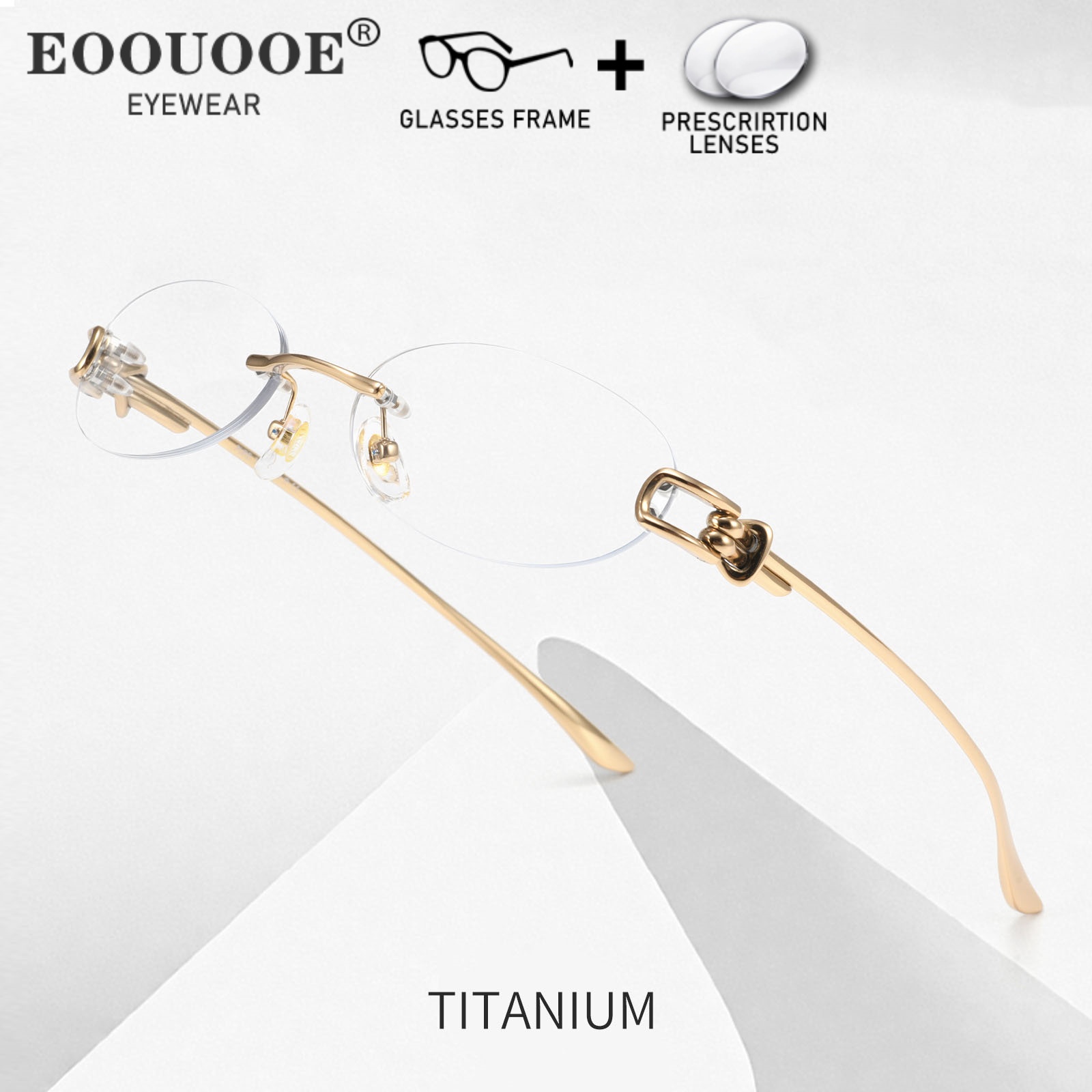 새로운 디자인 패션 남성 여성 무테 안경 타원형 나사  - Men'S Fashion Rimless Glasses 리뷰 및 가격